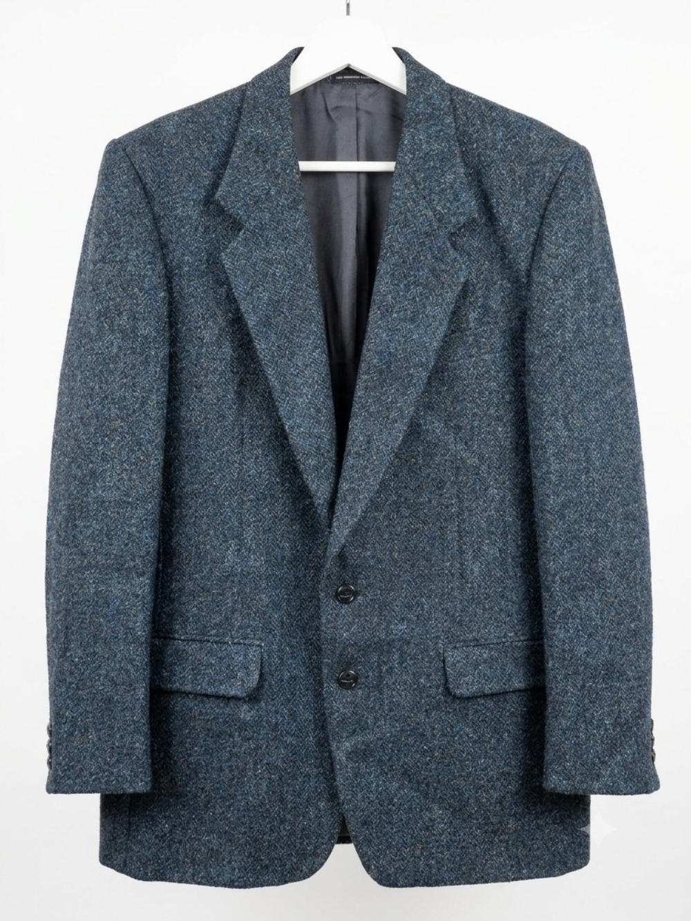 Harris Tweed 100% Virgin Wool Blazer Jacket Blue Heritage Preppy